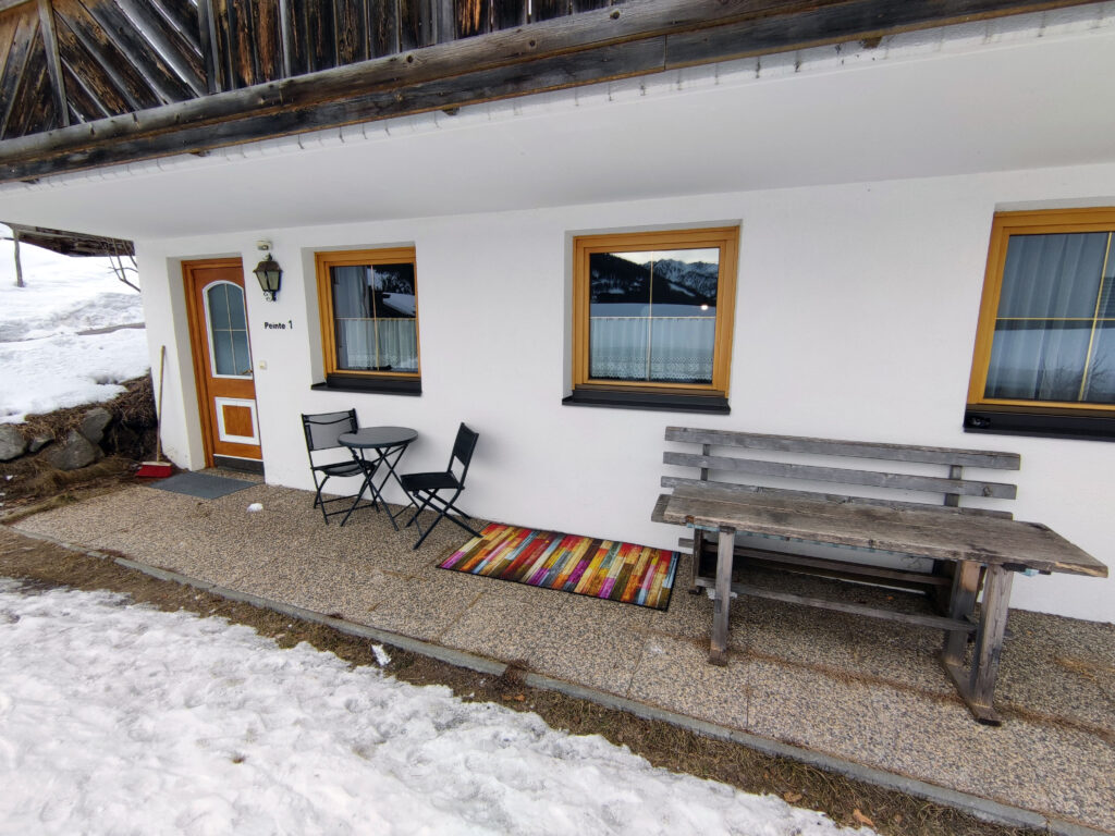 Terrasse und Garten Ferienwohnung 7 - Peinte 1